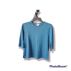 Bonworth LP ladies knit 3/4 sleeve top teal